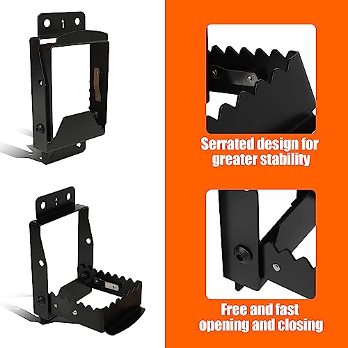 ATV Passenger Foot Rest, Heavy Duty ATV Foot Rest for Rear Passenger Anti-Slip 4 Wheeler Foot Rest Universal Foldable Footrest Compatible with Polaris Sportsman Scrambler Foreman Fourtrax