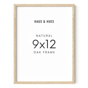 haus and hues 9x12 picture frame - 9 x 12 frame wooden picture frames for crafts, 9x12 frame wood picture frames, 9 x 12 picture frame natural wood frames,12x9 picture frame wood (beige oak frame)