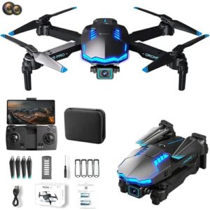 x6pro drones with camera for adults 4k, ultra hd dual shot 1080p drone quadcopter for kids and beginners, fpv remote control toy one button start speed adjustment smart obstacle avoidance (black)