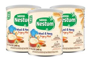 nestle nestum infant cereal, wheat and honey, 10.6 ounce (pack of 3)