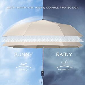 FDJASGY Color UV Protection Glue Coating Compact Folding Travel Parasols and Sun Umbrellas Auto Open Close Windproof Anti-UV Umbrella Blocking UV 99.98%