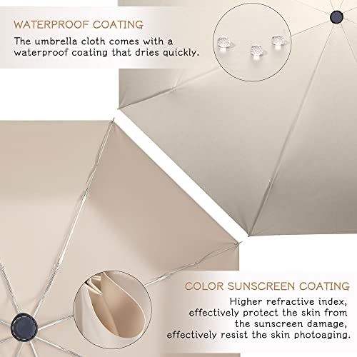 FDJASGY Color UV Protection Glue Coating Compact Folding Travel Parasols and Sun Umbrellas Auto Open Close Windproof Anti-UV Umbrella Blocking UV 99.98%