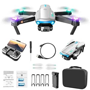 Mini Drone Rc Drones with Camera for Adults, Flying Toys with Color LED Lights, Headless Mode, 4K HD Fpv Camera, Fl-ow Localization, Drones for Kids 8-12, Rc Plane Helicopters Cool Stuff