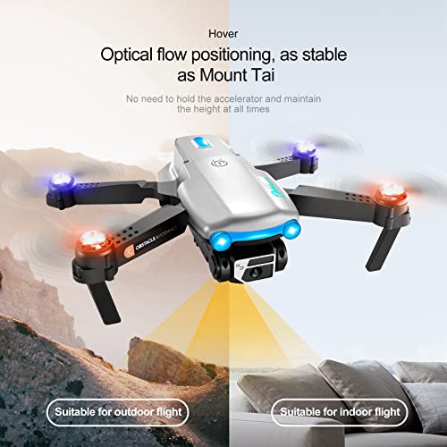 Mini Drone Rc Drones with Camera for Adults, Flying Toys with Color LED Lights, Headless Mode, 4K HD Fpv Camera, Fl-ow Localization, Drones for Kids 8-12, Rc Plane Helicopters Cool Stuff