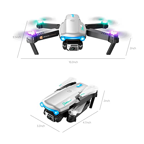 Mini Drone Rc Drones with Camera for Adults, Flying Toys with Color LED Lights, Headless Mode, 4K HD Fpv Camera, Fl-ow Localization, Drones for Kids 8-12, Rc Plane Helicopters Cool Stuff