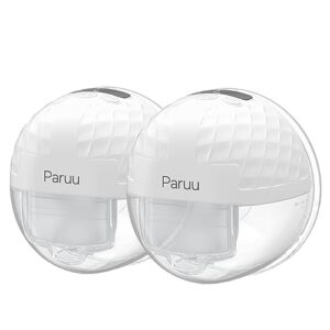 paruu p10 hands-free breast pump wearable, 338mmhg strong suction, low noise, 4 modes & 9 levels, electric breast pump portable, smart display, 19/21/24/28mm insert/flange, easy to clean, 2 pack