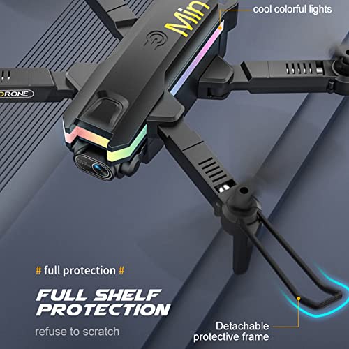 Mini Drone Rc Drones with Camera for Adults, Flying Toys with Color LED Lights, Headless Mode, Daul 4K HD Fpv Camera, 3-level Flight Speed, Drones for Kids 8-12, Rc Plane Helicopters Cool Stuff