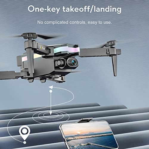 Mini Drone Rc Drones with Camera for Adults, Flying Toys with Color LED Lights, Headless Mode, Daul 4K HD Fpv Camera, 3-level Flight Speed, Drones for Kids 8-12, Rc Plane Helicopters Cool Stuff