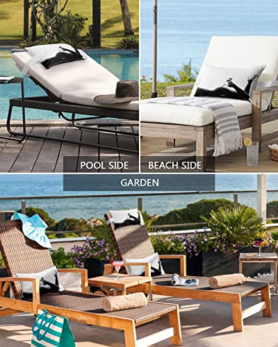 Chaise Lounge Head Resting Pillows The Shadow of Sexy Lady with High Heels Outdoor Lumbar Pillows Waterproof Patio Furniture Pillow with Insert Adjustable Elastic Stripe for Recliner Beach Chairs