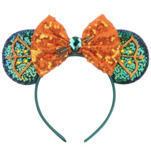 zhesesmila mini ears headband merida princess hair accessories glitter hairband for princess party cosplay costume headwear decorations