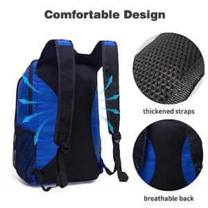 Celvech Hiking Backpack - 25L Water Resistant Backpack Packable Camping Backpack Lightweight Day Pack for Cycling Traveling Camping - Blue