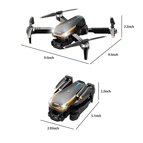 Drones With Camera For Adults 1080P HD, Foldable FPV Drone, Mini Drone with Camera, Headless Mode, Altitude Hold, 360° Flip, Speed Adjustment, One Key Start, Remote Control Toys Gifts (2×Camera)