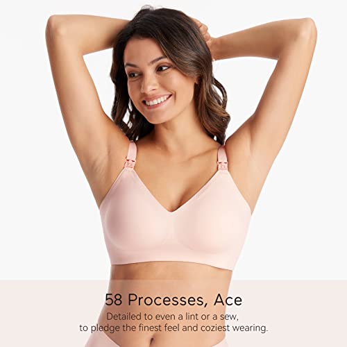 Momcozy Nursing Bras for Breastfeeding, YN21 Pink