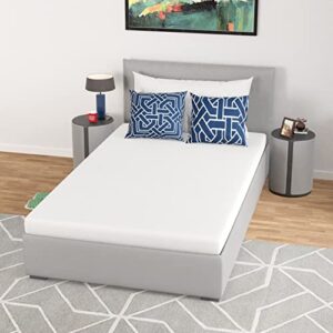paylesshere 5 inch green tea memory foam mattress cooling gel infused mattress,medium firm mattresses fiberglass free/certipur-us certified/bed-in-a-box/pressure relieving twin size,white