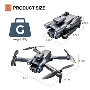 2023 Brushless Drones with Dual 4K HD Camera,2.4G WiFi FPV Video Foldable Drone RC Quadcopter for Adults/Beginners/Kids,One Key Take Off/Land,Waypoints Functions,3 Batterie 45Mins Flight Time (SIS)