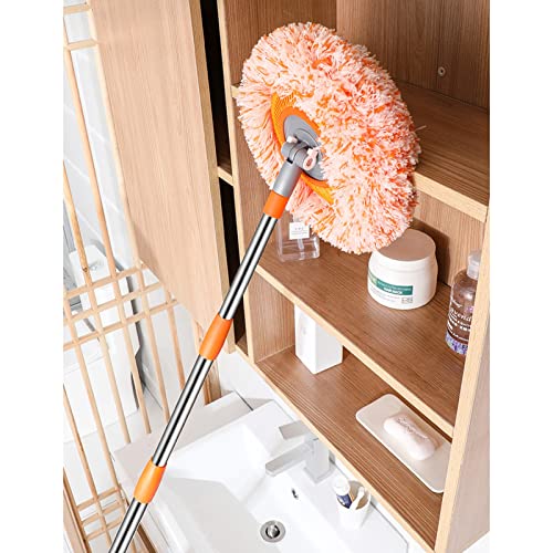 Mops for Floor Cleaning, 360 Rotatable Adjustable Cleaning Mop Lazy Cleaning Mop,Adjustable Length,Mop Soft Wet and Dry Dust Mop Cleaner for Floor Wall Ceiling Windows