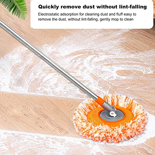 Mops for Floor Cleaning, 360 Rotatable Adjustable Cleaning Mop Telescopic Rod Coral Fleece Mop Ceiling Floor Dust Wiper Wall Lazy Mop Mop Cleaning Tool Stainless Steel Rod Window Cleaner