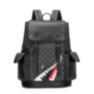 teslawi fashion pu leather schoolbag laptop bag leisure business travel multi-functional backpack, college schoolbag (black)