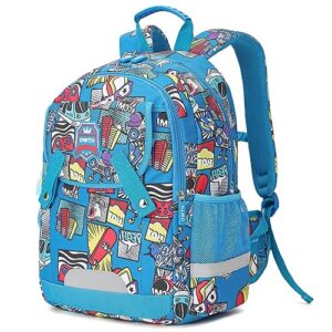 htwo toddler backpack for boys backpacks cartoon kids backpacks passed cpsc bookbag suitable for ages 3-5 with pendant (dark blue)