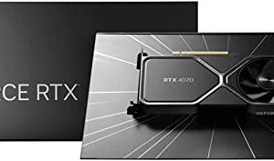 NVIDIA GeForce RTX 4070 Founder's Edition (FE) Graphics Card - Titanium and Black (900-1G141-2544-000)