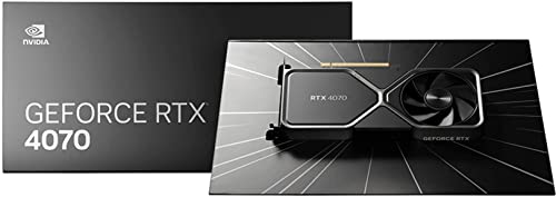 NVIDIA GeForce RTX 4070 Founder's Edition (FE) Graphics Card - Titanium and Black (900-1G141-2544-000)