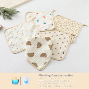 NEEEZE Baby Bandana Bibs - 5Pack - Muslin Baby Bibs - Baby Drool Bibs - Muslin Bandana Bibs - 4Layers Cotton- Bandana Baby Bibs - Baby Boy Sets - Drool Bibs for Baby Girl - Perfect for Baby Registry