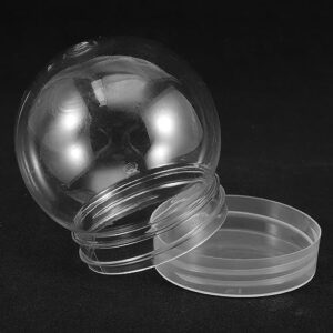 Yardwe 10pcs DIY Snow Globe Water Globe Clear Plastic Water Globe Jar with Screw Off Cap for DIY Crafts Customization Home Decoration Gifts