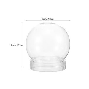 Yardwe 10pcs DIY Snow Globe Water Globe Clear Plastic Water Globe Jar with Screw Off Cap for DIY Crafts Customization Home Decoration Gifts