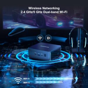 GEEKOM Mini PC Mini IT11, 11th Intel Core i7-11390H (4C/8T, up to 5.0GHz), 32GB DDR4 RAM 1TB M.2 SSD, Windows 11 Mini PC NUC 11, Support 8K UHD/USB4.0/WiFi 6/BT5.2, Home&Office Mini Desktop Computers