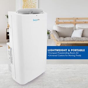 SereneLife SLPAC14.5 Portable Air Conditioner-Compact Home A/C Cooling Unit with Built-in Dehumidifier & Fan Modes, Includes Window Mount Kit (14,000 BTU), White