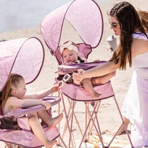 Baby Delight Go with Me Uplift Deluxe Portable High Chair | Travel High Chair | Sun Canopy | Indoor and Outdoor | Canyon Rose