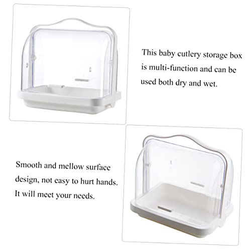 DOITOOL Box Cake Container Portable Cup Tray Organizer for Kitchen Cabinet Nursing Bottle Organizer Feeding Bottle Drying Racks Portable Bottle Organizer Flipping Cover Box Drying Box