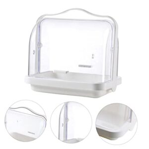 DOITOOL Box Cake Container Portable Cup Tray Organizer for Kitchen Cabinet Nursing Bottle Organizer Feeding Bottle Drying Racks Portable Bottle Organizer Flipping Cover Box Drying Box