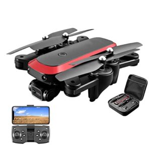drone cameras gps drone for adults with 4k camera 5g fpv live video for beginners, foldable rc quadcopter with auto return home, follow me,dual cameras,tap fly,2 batteries, includes carrying case (si