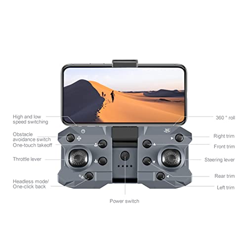 Mosunx Drone with 4K Dual HD Camera, 2023 Upgradded RC Quadcopter 1080P Camera FPV Camera Foldable Drone Gift for Adults and Kids, Obstacle Avoidance, Op-tical Fl-ow Positioning (A-Orange)