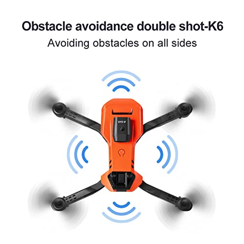 Mosunx Drone with 4K Dual HD Camera, 2023 Upgradded RC Quadcopter 1080P Camera FPV Camera Foldable Drone Gift for Adults and Kids, Obstacle Avoidance, Op-tical Fl-ow Positioning (A-Orange)