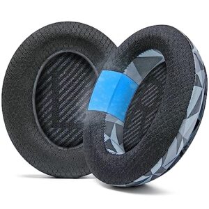 wc freeze qc35 - cooling gel ear pads for bose qc35 & qc35ii (quietcomfort 35) headphones & more | breathable sports fabric, cooling gel, extra thick & cooler for longer | geo grey
