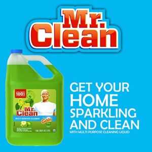 Number 1 In Service Mr Clean Multi Purpose Gain Liquid Cleaner - Non-Toxic Multi Surface Professional Household Floor Cleaner Solution, 128 Fluid Ounce Bulk Bottle Cleaning Liquid Tissue Pack