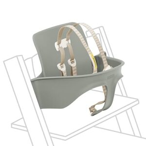 tripp trapp baby set from stokke, glacier green - convert the tripp trapp chair into high chair - removable seat + harness for 6-36 months - compatible with tripp trapp models after may 2006