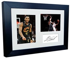 kitbags & lockers 12x8 a4 donovan mitchell cavaliers autographed signed photo photograph picture frame basketball poster gift triple