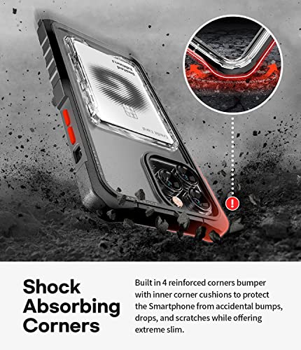 GOOSPERY Z Bumper Case with Strap and Magnetic Card Holder with Magsafe Shock Absorbing Dual Layer Structure TPU Edge Crystal Clear PC Cover with Shoulder Strap, Clear