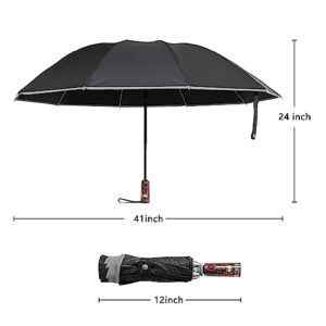 Tegzid Windproof-Travel Compact ANTI REBOUND Umbrellas for Rain,Automatic-Folding and Portable,Small and Strong Umbrella Perfect for Car,Backpack,Purse...