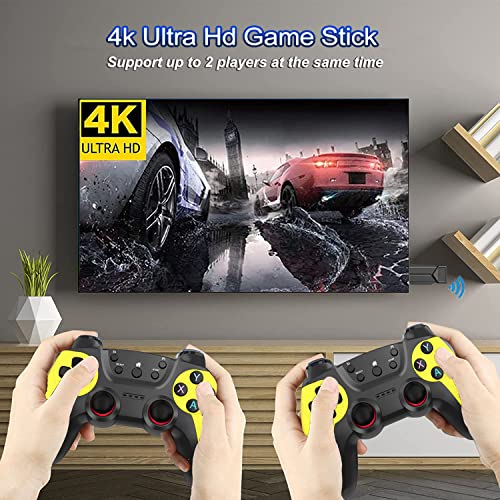 20000+ Games, Wireless Retro Game Console, Handheld Console, Plug and Play Video Game Stick, 9 emulators, 4K HDMI Output, Dual 2.4G Wireless Controllers