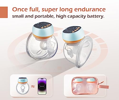 Hands Free Breast Pump︱Remote Control︱FDA Registered︱No Leakage, Painless︱3 Modes & 12 Levels︱Compact and Portable︱Wearable Breast Pump for Housework, Office, Travel or Car Use︱2Pcs(Model: RH-338)