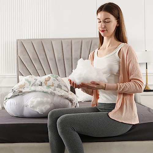 BATTOP Nursing Pillow for Breastfeeding,Bottle Feeding,Plus Size Breastfeeding Pillows with Adjustable Waist Strap Removable Cover,Extra Pillow on Top for More Support for Mom Baby
