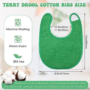 24 Pcs Baby Bibs Bulk Terry Cotton Teething Bibs Baby Shower Gifts Newborn Infant Bibs Washable Absorbent Baby Drooling Bibs with Adjustable Hook and Loop Closure for Boys Girls, 12 Colors