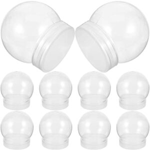 ganazono diy snow globe 10pcs plastic water globe clear s globes with screw off cap for diy crafts and home decoration