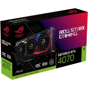 ASUS ROG Strix GeForce RTX™ 4070 OC Edition Gaming Graphics Card (PCIe 4.0, 12GB GDDR6X, DLSS 3, HDMI 2.1, DisplayPort 1.4a)