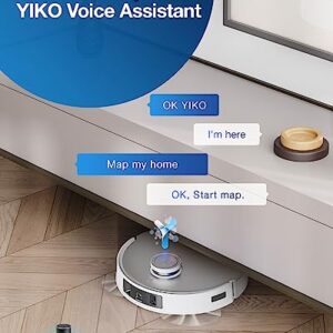 ECOVACS DEEBOT T20 Omni Robot Vacuum and Mop, Hot Water Mop Washing, Self-Emptying, Hot Air Drying, 6000Pa Suction, OZMO Turbo Spinning Mop with Auto Mop Lift, Obstacle Avoidance, YIKO Voice Assistant