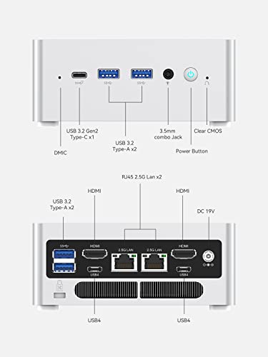 MINISFORUM NPB7 Mini PC 13th Gen Core i7-13700H(14C/20T) Mini Computer 32GB RAM+1TB SSD, Expandable HDD, HDMI×2+USB4×2 8K@60Hz Outputs, Intel Iris Xe Graphics Eligible Desktop Computer